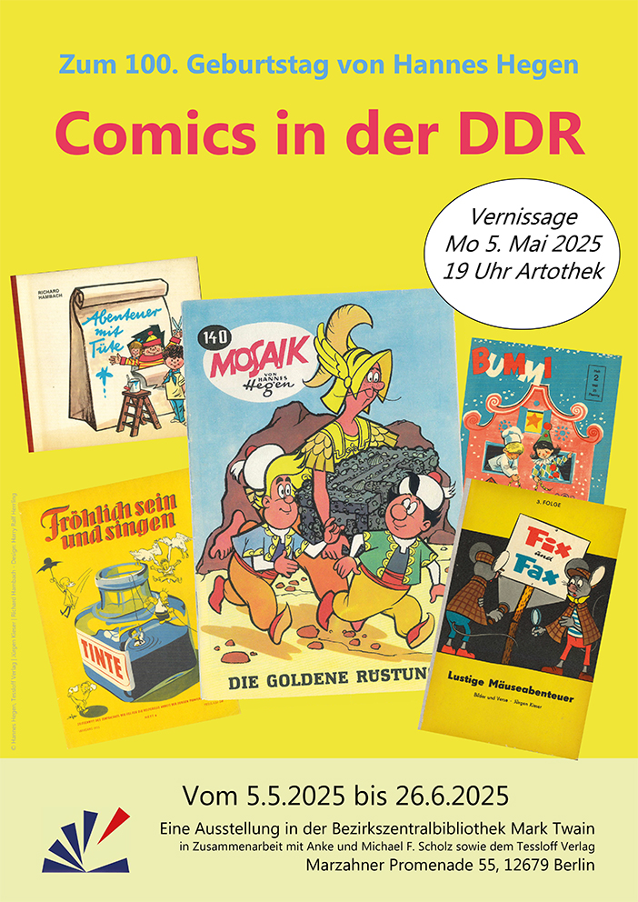Ausstellung Bibliothek Mark Twain: Comics in der DDR